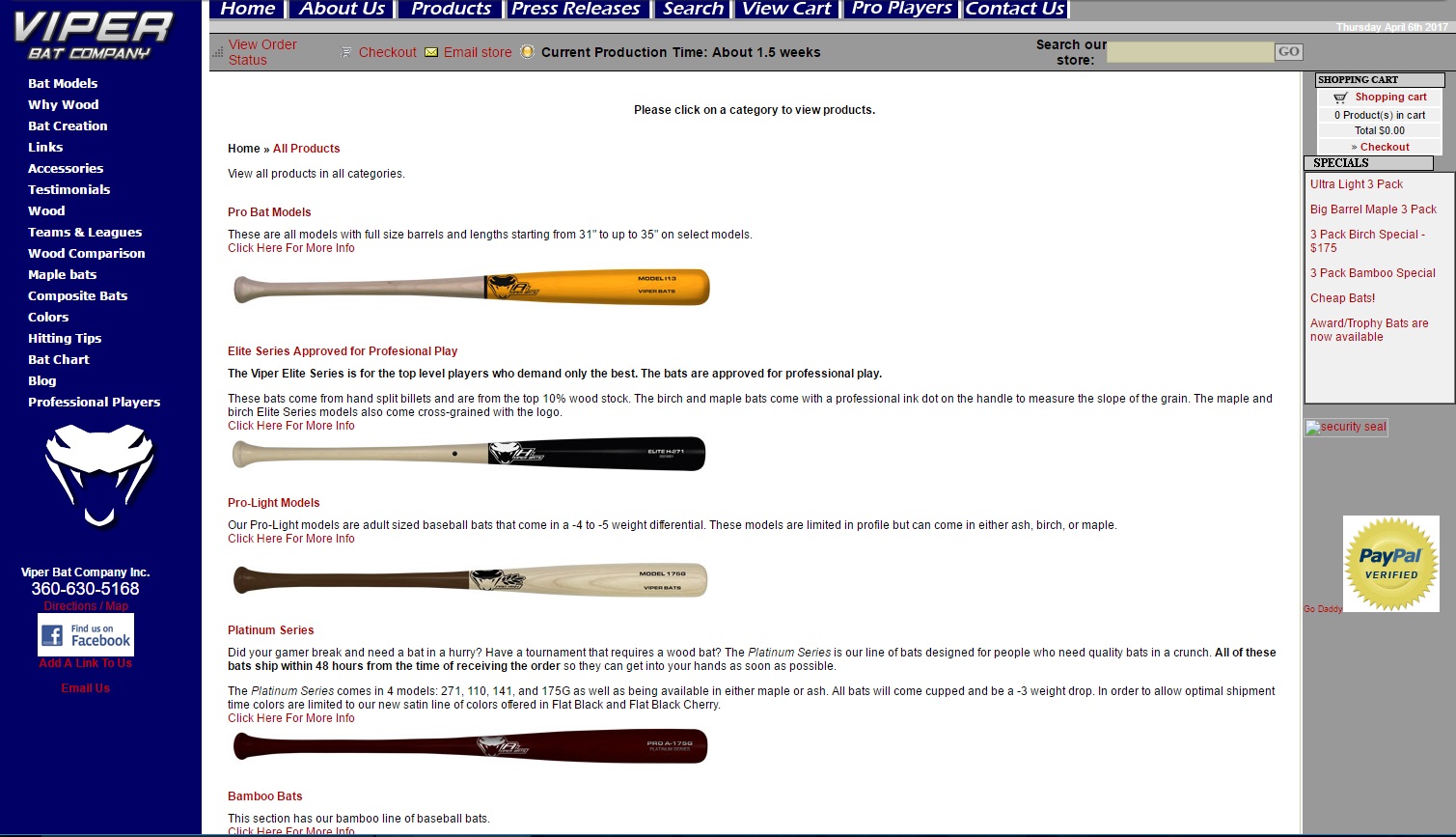 Viper Bats 2006 website 2
