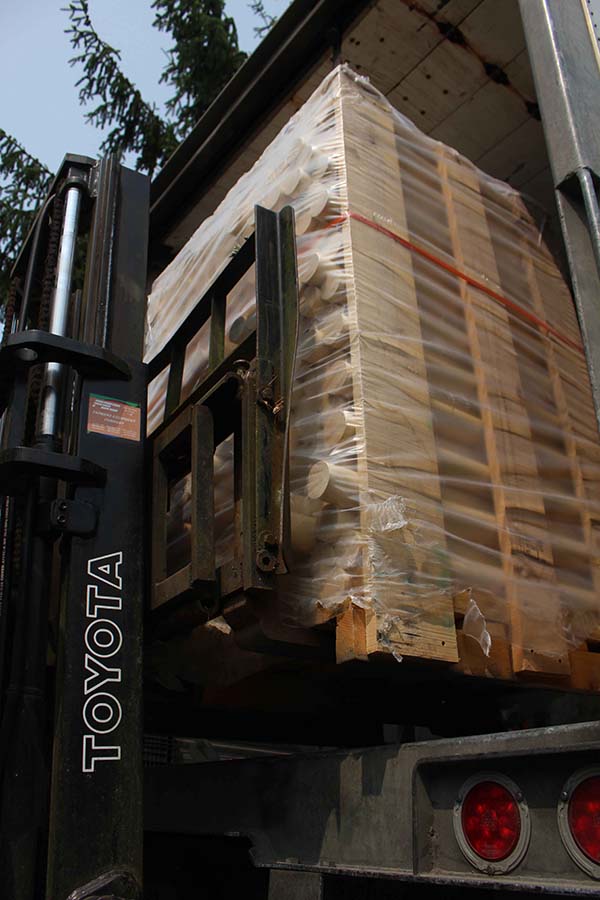 wood bats being shipped